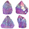 mookaitedecor Natural Rock Crystal Rough Stone Druse Crystal Dots, Titanium