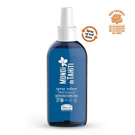 Helan Helan, Mono? de Tahiti - Sonnenspray 50+ transparenter K?rper, Sunscreen mit Kokos?l, reiner Sheabutter und Vitamin E, Sonnenschutz 50+ LSF, sehr hoch, nicht fettend und fleckenfrei, 150 ml
