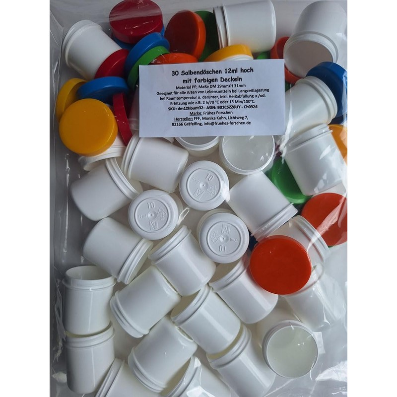 Frühes Forschen 30 ointment tins high, 12 ml capacity with