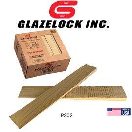 Glazelock PS02 8" x 1-1/4" x 3/8" Prescored Natural Pine Wood Shims 120pk Box