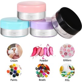 10 gramos 8 recipientes de bálsamo labial pequeños recipientes de plástico para cosméticos, frascos de muestra, frascos de cosméticos, recipientes de muestras de maquillaje para bálsamos labiales,