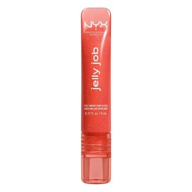 NYX Professional Makeup Jelly Job Gloss brillo y volumen natural, con aceite de cereza y complejo de péptidos que hidratan tus labios, fórmula vegana, 8 ml - Tono (Jelly Squeeze)