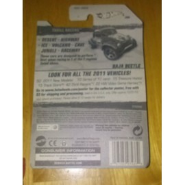 HOT WHEELS 2011 THRILL RACERS JUNGLE 4/6 TEAL GREEN BAJA BEETLE 214/244