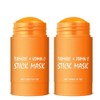 Make-up Remover Stick, Turmeric and Vitamin C Stick Mask, Clay Mask For Face, Moisturizing, Reduce Black Head, Deeply Cleansing, Improve Complexion, for All Skin Types (2PCS)