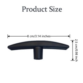 Yharnamite 4 Pcs RV Waste Valves Handles, RV Sewer Drain Valve Plastic Handle Replacement Camco Compatible, for 1 1/2" and 3" Water Tank Gate Valves & Sewer Dump Valves