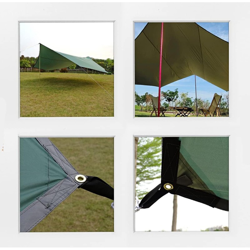 16x16 ft Large Camping Tarp Waterproof Hammock Rain Fly Camping