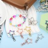 sourcing map 30 Pcs Metal Spring Snap Keychain Clip, Star
