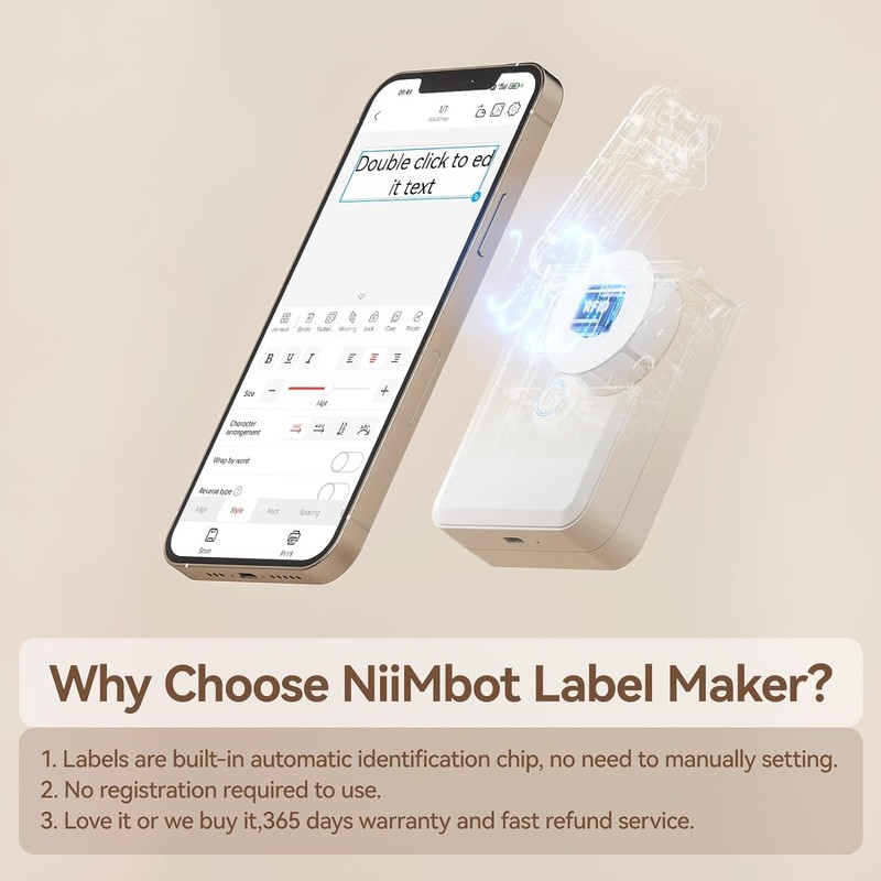 Niimbot D110 Portable Label Printer White