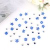YISSION 40 Pcs Mini Dark Blue Flower Hair Clips Cute