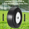 2 Pcs Upgrade 13x5.00-6 Flat Free Lawn Mower Tire and