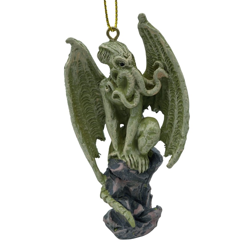 Cthulhu Octopus Sea Monster Creature on Rock Christmas Tree Ornaments