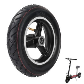 10x2.50 Tire & Hub 10" Scooter Tire Front Wheel Pneumatic Tire for Smart Self Balancing Mobility Electric Scooter Bike 36v 48v 400w 500w 800w Motor for GOTRAX GMAX with 45° Inner Tube 10x2.5 Tyre Set