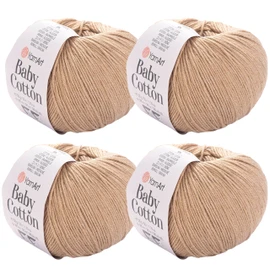 YarnArt - Paquete de 4 hilados de algodón para bebé y verano, 50% algodón, 50% acrílico, 1.7 onzas cada uno, 180.44 yardas/madeja, ideal para proyectos de Amigurumi y ganchillo (405)
