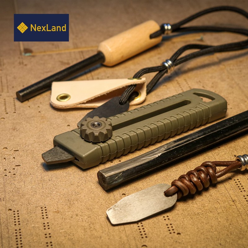 NexLand CS4015 Ceramic Ferro Rod Striker Balanced Size for Bushcraft