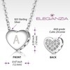 ELEGANZIA Initial Heart Necklaces for Women Daughter Jewelry, Sterling Silver