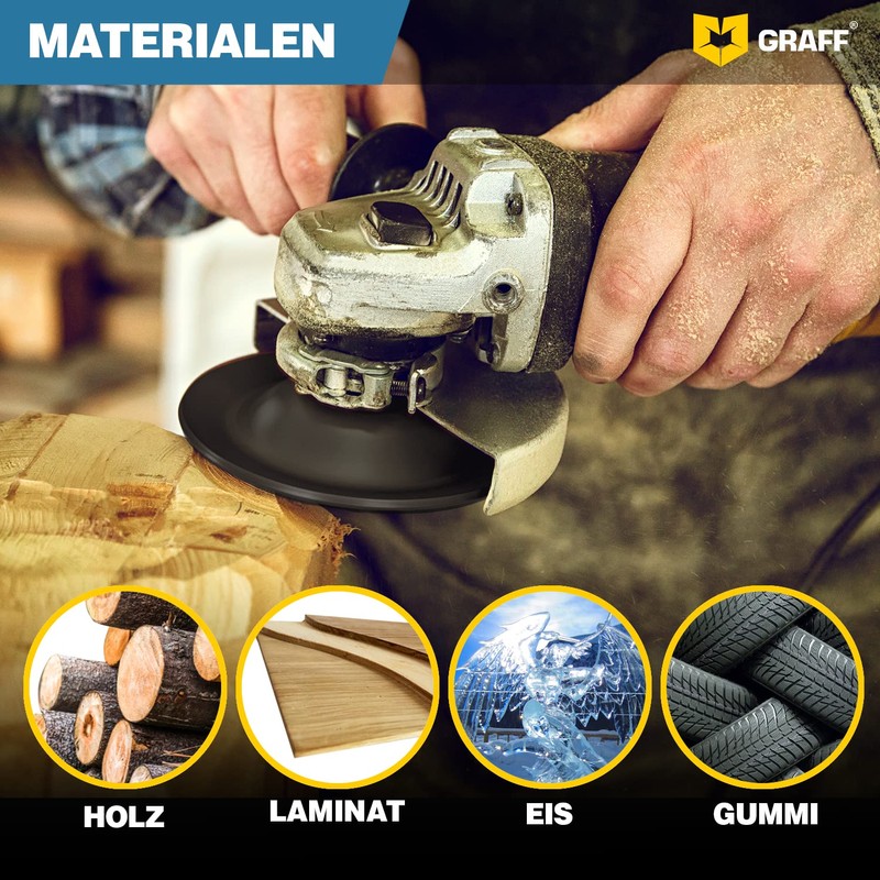 GRAFF Premium Wood Cutter Rasp Disc 125 mm for Carving