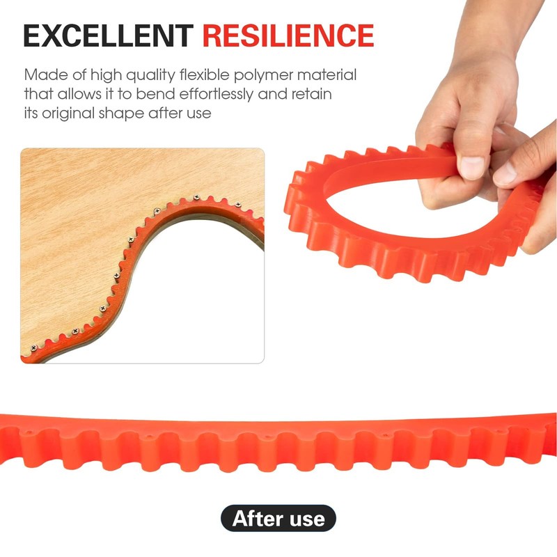 Bordstract Woodworking Profiling Strips, 2M Flexible Curve Template, Strip Router