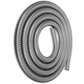 jojofuny Cable Protector Cable Management Sleeve Metal Hose Corrugated Conduit Tube Heat Shield Protector Wire Cable Sleeve Organizer Hose 300cm Outdoor Stainless Steel Protective Case