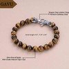 GAVU Men's Triple Amulet Tiger Eye Lava Stone Power Stone