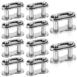 JIYIN 10 PCS #40 Chain Master Link, Steel Alloy Heavy Duty Roller Chain Connector Links Master Link Replacement for Bycicles Mini Bikes Motorcycles Go-Karts Home and Industrial Machinery