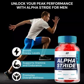 Alpha Stride (1 Pack) Alpha Stride Gummies for Men – AlphaStride Male Gummy All-Natural