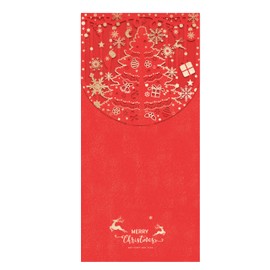 AVERZELLA Christmas Money Holder for Cash Gift 12 Pcs, Xmas Cash Envelopes Money Envelopes with Gold Foil & Laser Cut, Christmas Currency Envelopes Cash Stuffing Envelopes for Cash Gifts (Red))