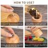 2pcs Wood Salt and Pepper Grinder Adjustable Coarseness Wooden Pepper
