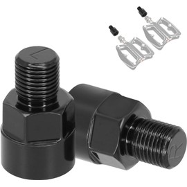 Bike Pedal Adapter 1/2 to 9/16 Inch Aluminum Alloy Fits 9/16 Inch Threaded Bicycle Pedals for Road Bike Road Bike 2 Pack