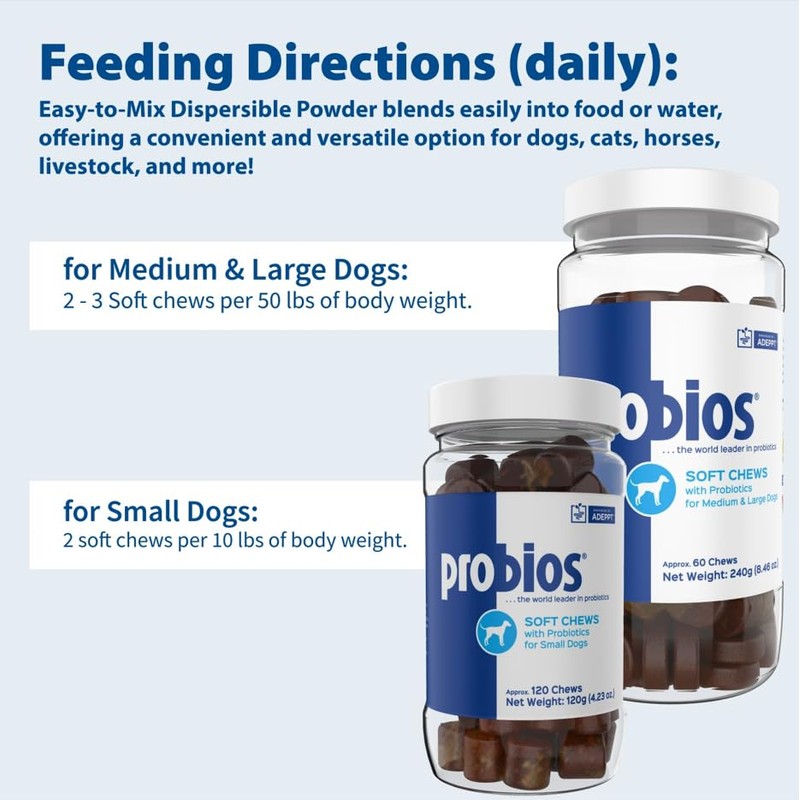 Probios for Dogs Soft Chews, Probiotics for Dogs, Daily Supplement