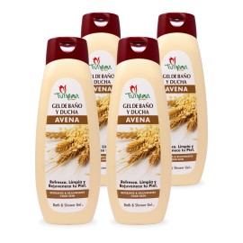 Tulipan de Espana Oatmeal Body Wash, Vegan & ParabenFree [4 Pack] - 25.3 oz each