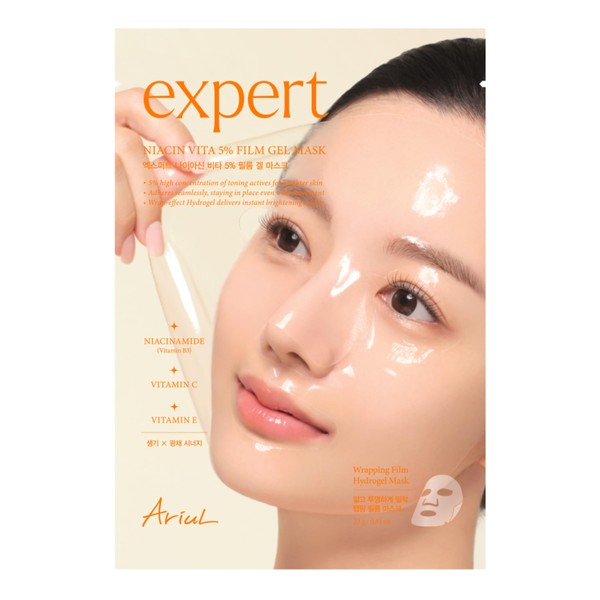 Ariul Expert Niacin Vita 5% Film Gel Mask, 4 Masks,