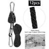 6 Pairs 1/8" Heavy Duty Ratchet Hangers, Adjustable Rope Hangers,