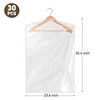 Ohuimrt 30 Pack Garment Bags for Hanging Clothes, Clear Plastic