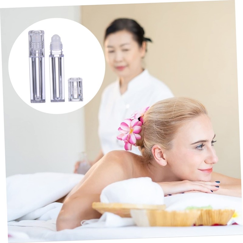 Baluue Essential Oil Roller Bottles 10 Pack Square Plastic Bottles