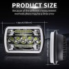 Unbranded Pair 5x7" 7x6" LED Headlights Hi/Lo Beam H6054 For