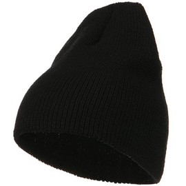 Big Stretch Heavy Wool Military Beanie - Black W03S54F