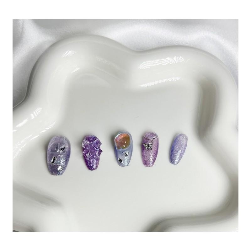 Lavender Aurora Nail Tips - Almond Egg / 라벤더 오로라