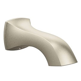 Moen 191956BN Voss Replacement Tub Non-Diverter Spout 1/2-Inch Slip Fit Connection, Brushed Nickel