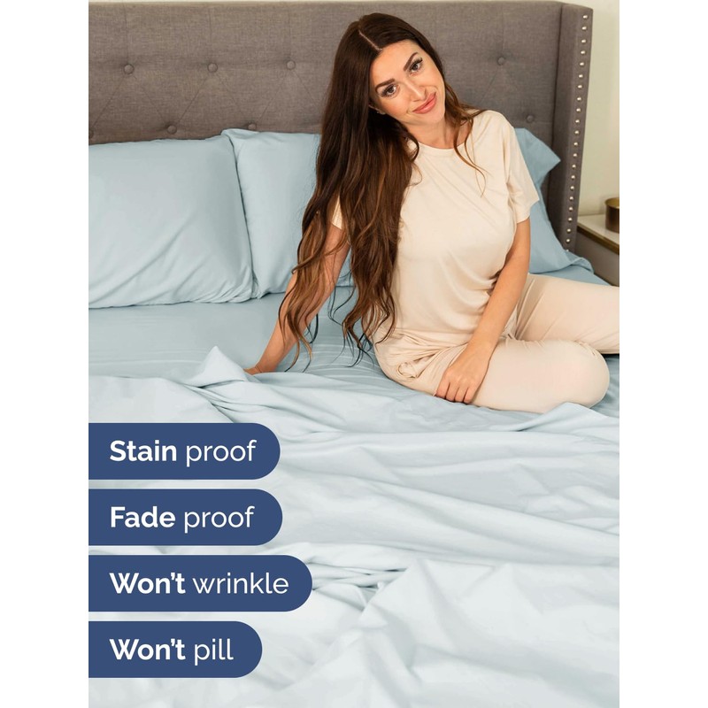 Extra Deep Split King Sheet Set - 7 Piece Breathable