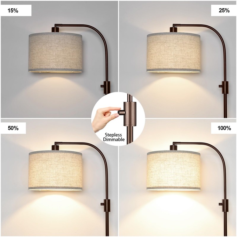 Nintiue Upgraded Modern Arc Dimmable Tall Standing Floor Lamp with