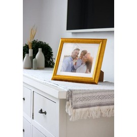 Frame Company Eldridge Mahogany Photo Frame with Bottle Green Mount, 6x4 for 5x3 inch, fitted with perspex