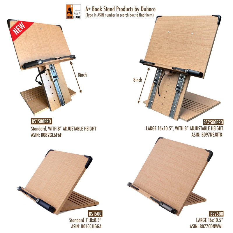 A+ Book Stand BS2500PRO XL Super Heavy Duty 15.4x10.5 Portable