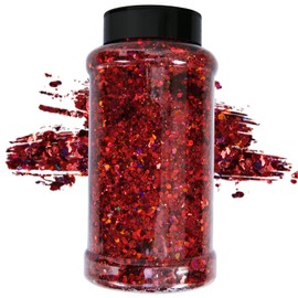TORC 1 Pound Red Holographic Glitter 16 oz Mix Chunky Glitter Bulk for Resin Craft Cosmetic Art Festival Decoration