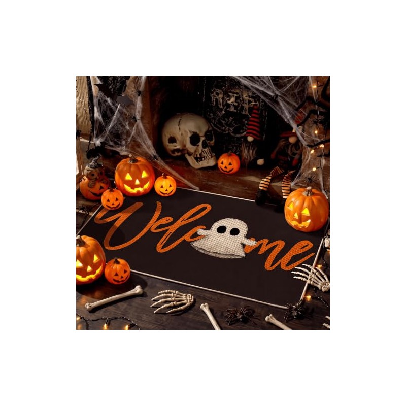 Artoid Mode Tapete de Entrada Boo Halloween Bienvenida 43x73 cm