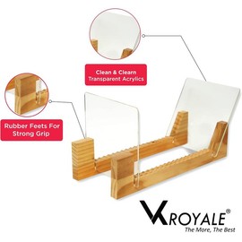 Vinyl Records Storage Holder Display Stand 12" Holds Up to 50 Turntable LP's Records Albums (Pine)