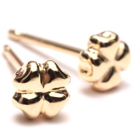 A.UN Jewelry Second Earrings, Clover, 0.5 inches (12 mm), Dainty Simple Stud Earrings