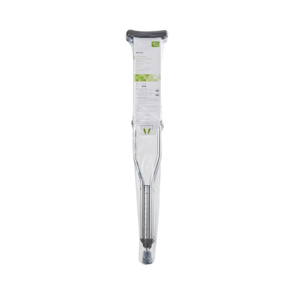 McKesson Adult Aluminum Adjustable Underarm Crutches, 1 Pair