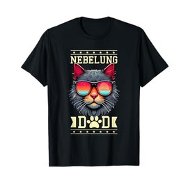Retro Sunglasses Nebelung Longhaired Russian Blue T-Shirt