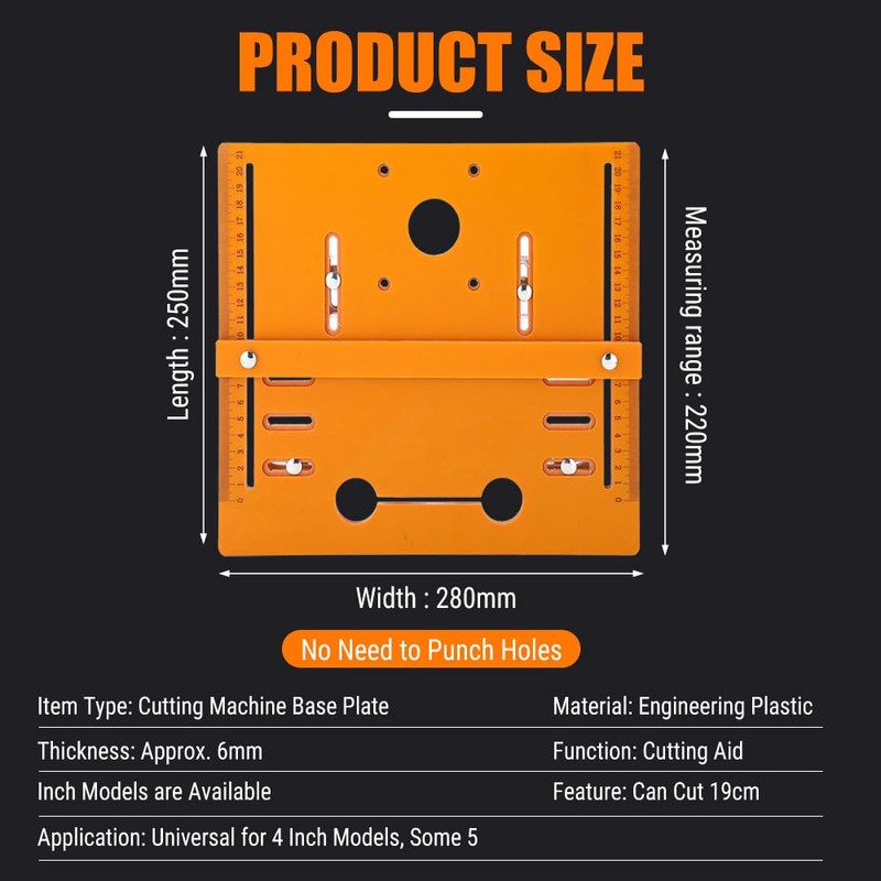 Cutting Machine Base Plate, 28 x 25 cm, Cuttable, 19