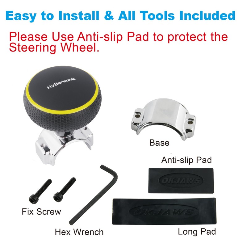 Hypersonic Large Steering Wheel Knob Spinners, Vehicle Steering Wheel Spinners
